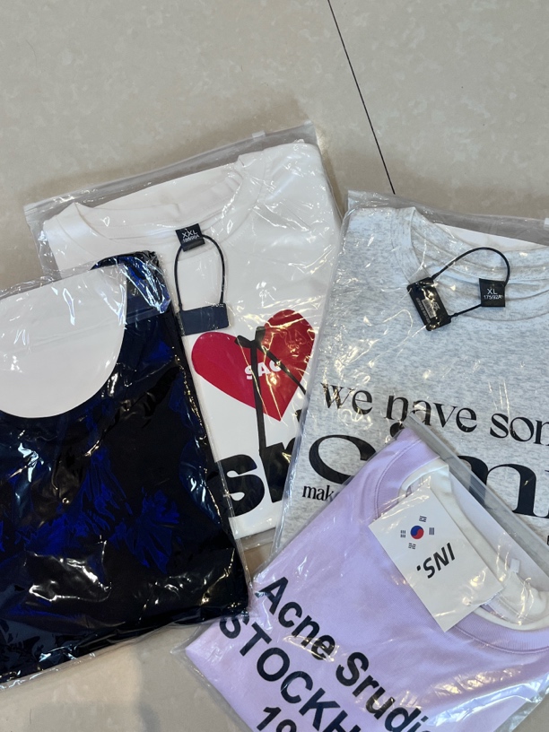 休闲风极简风长袖短袖印花T恤夏季女装