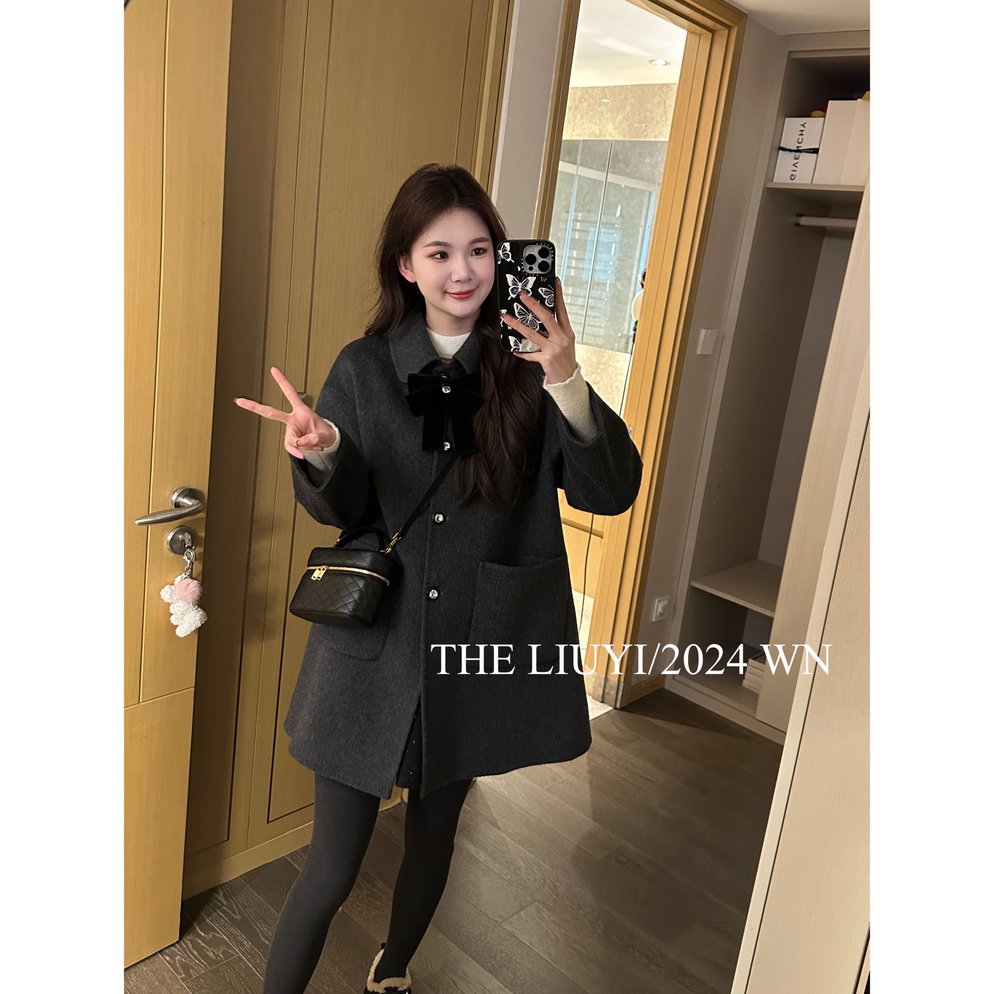 【LIUYI】过年战袍~冬季双面呢羊毛大衣外套411282