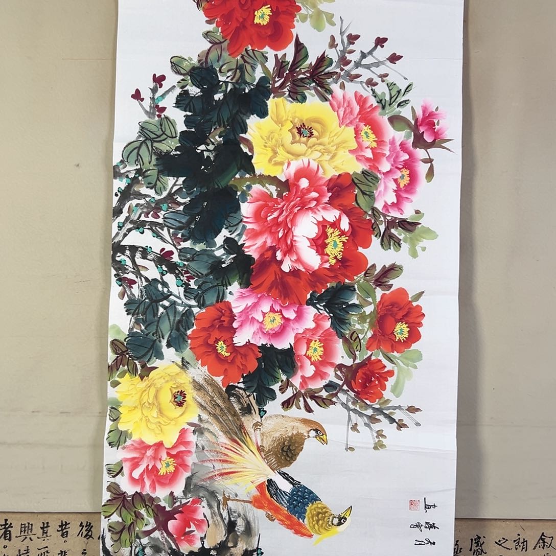 国画115 花鸟在此鸣叫时还要一