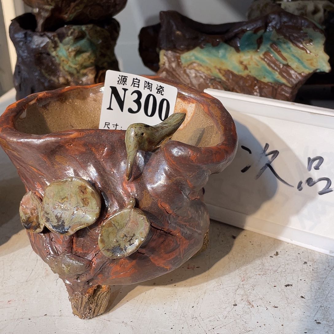 紫砂花盆景德镇陶瓷多肉300