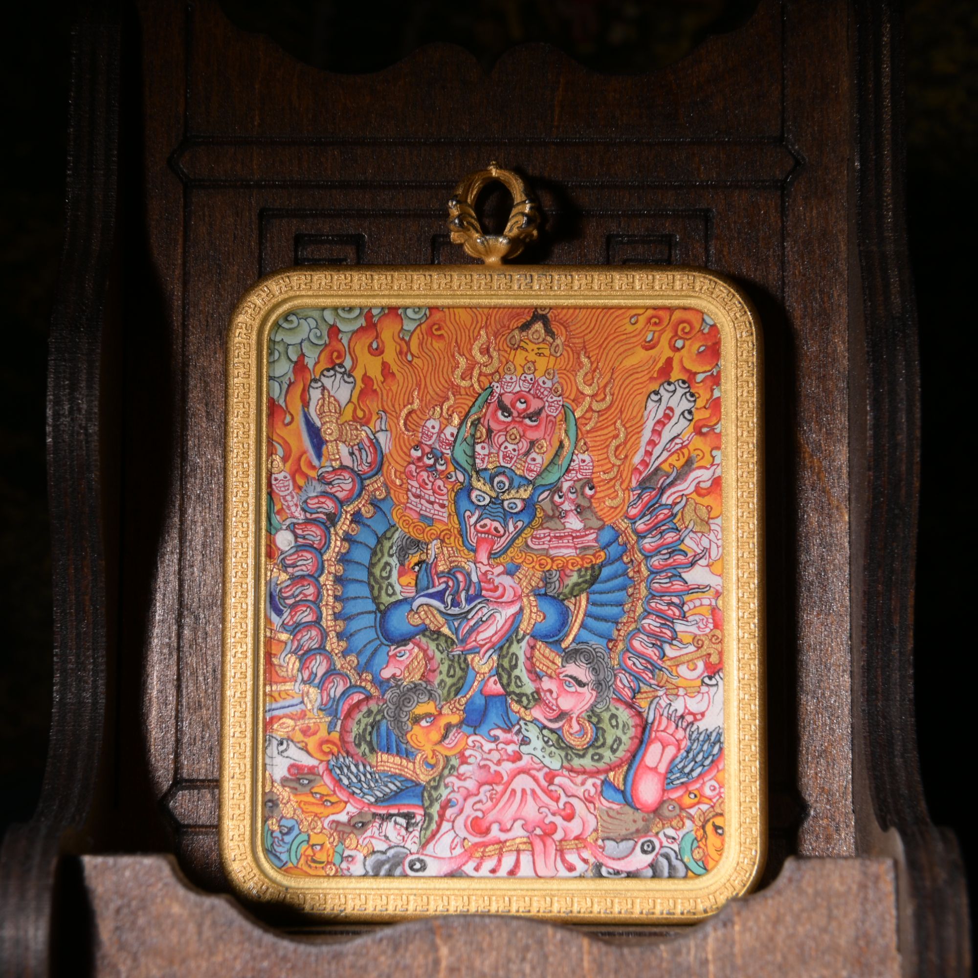 【大威德纯手绘唐卡合集】威震三界·智破无明-荣华唐卡纯手绘作品