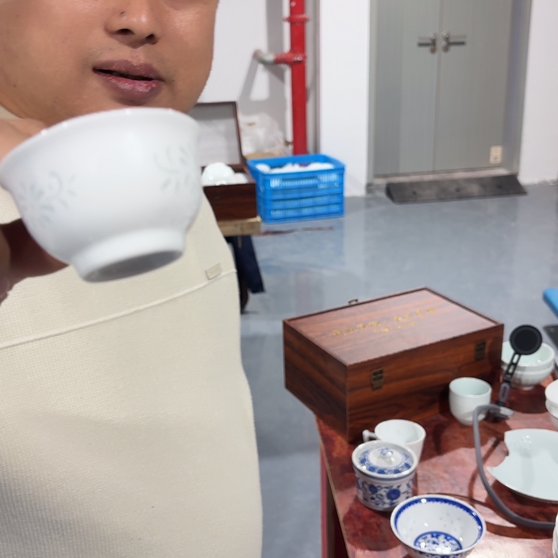 杯景德镇陶瓷白玲珑主人杯3个