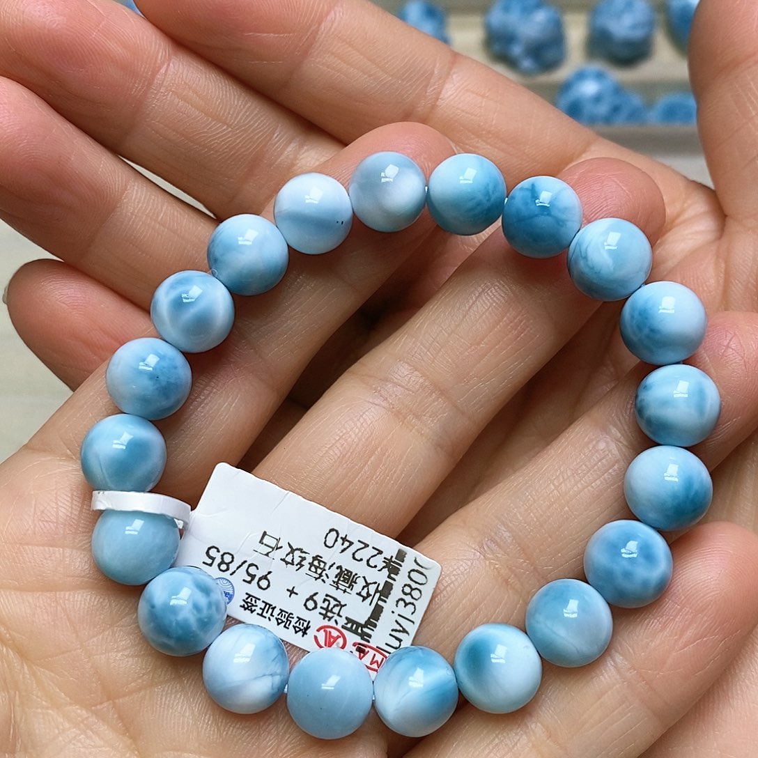 针钠钙石（海纹石）未镶嵌手链
