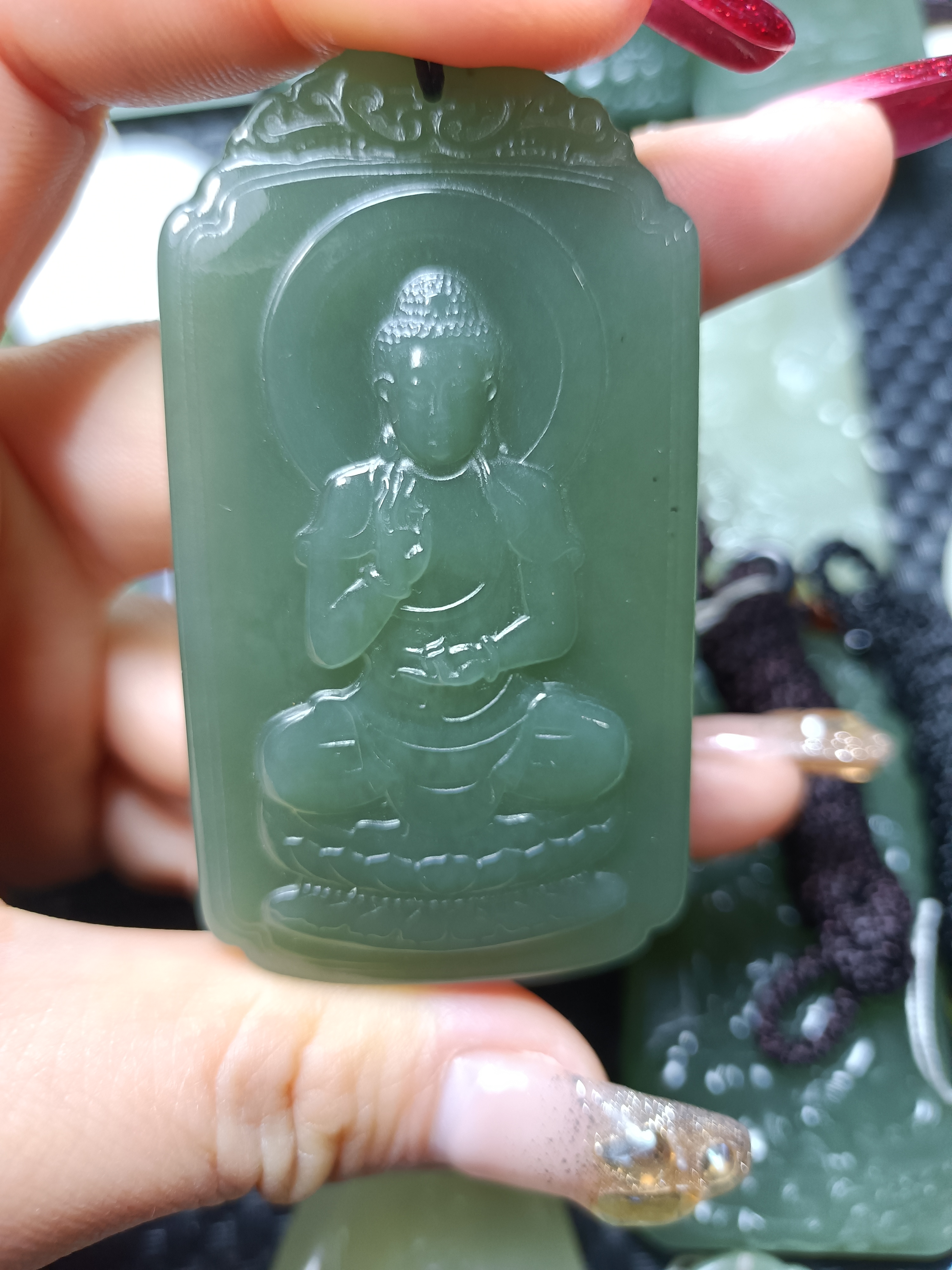 和田玉阿弥陀佛挂件