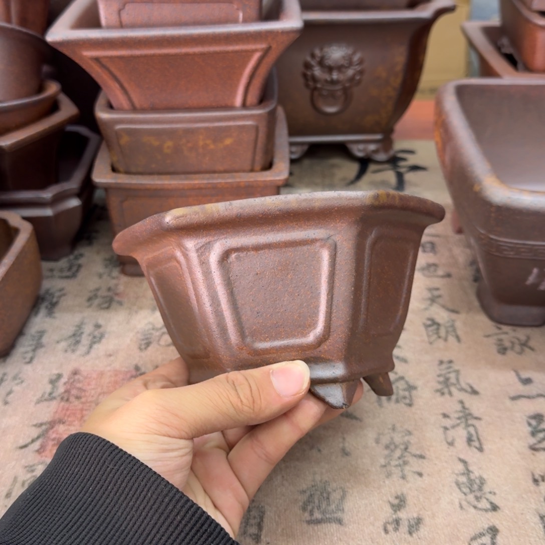 紫砂花盆97号宜兴紫砂正品12x7