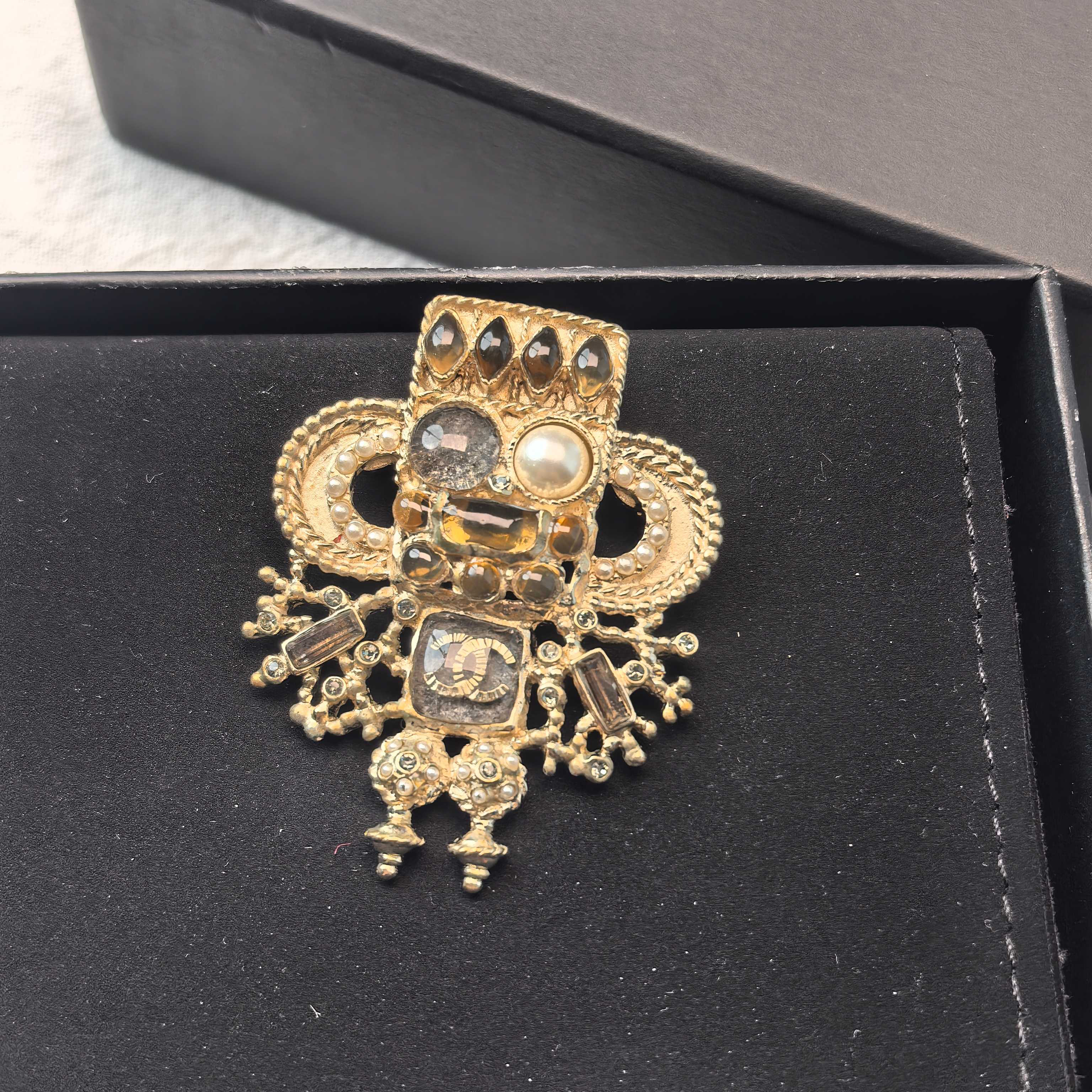 99新 Chanel/香奈儿 Chanel 16K琉璃机器人胸针