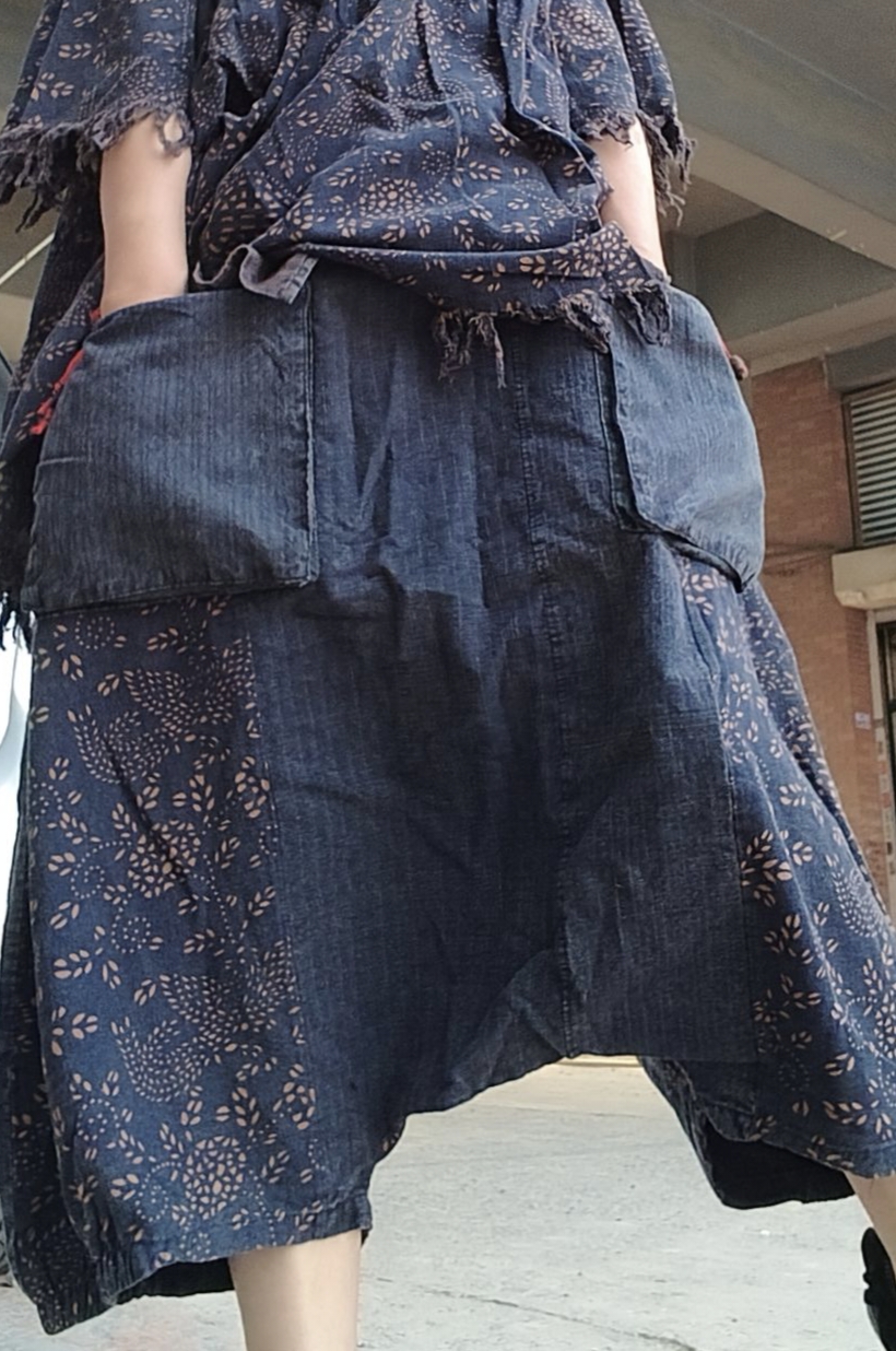 无吊牌沙洗做旧老布拼兰花一字档直播间自选条纹