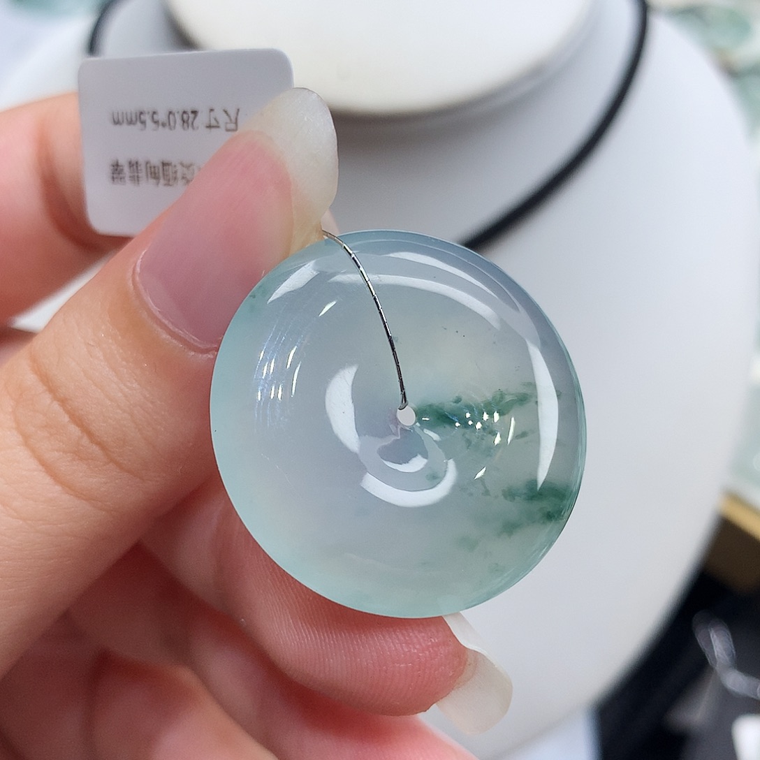 翡翠未镶嵌胸饰翡翠119，28/5.5