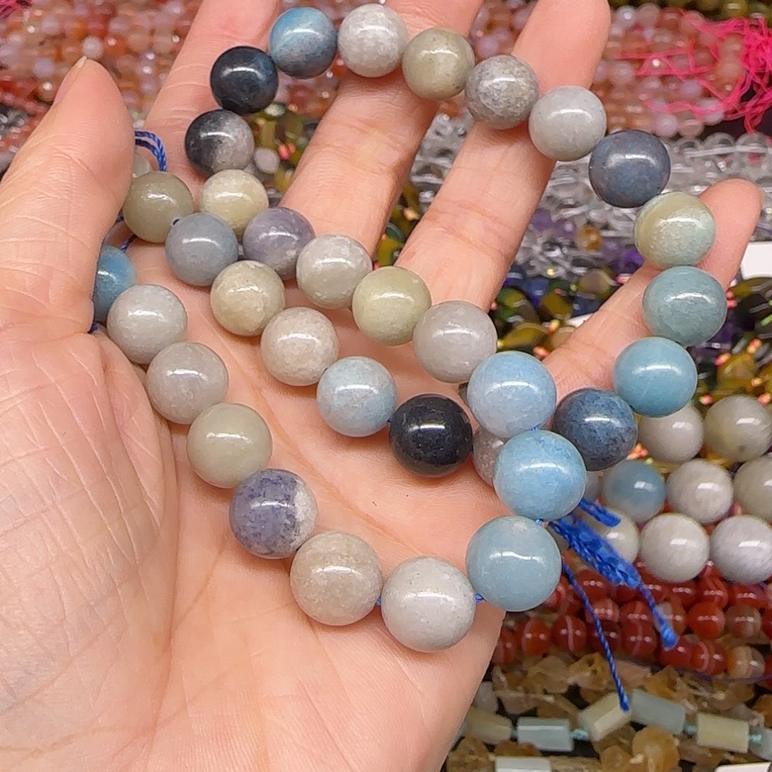 玛瑙/玉髓合金珠宝半成品羟磷铝10mm一条