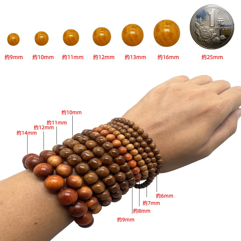 【尺寸对比图】勿拍怼怼 18 手围各尺寸珠串佩戴效果