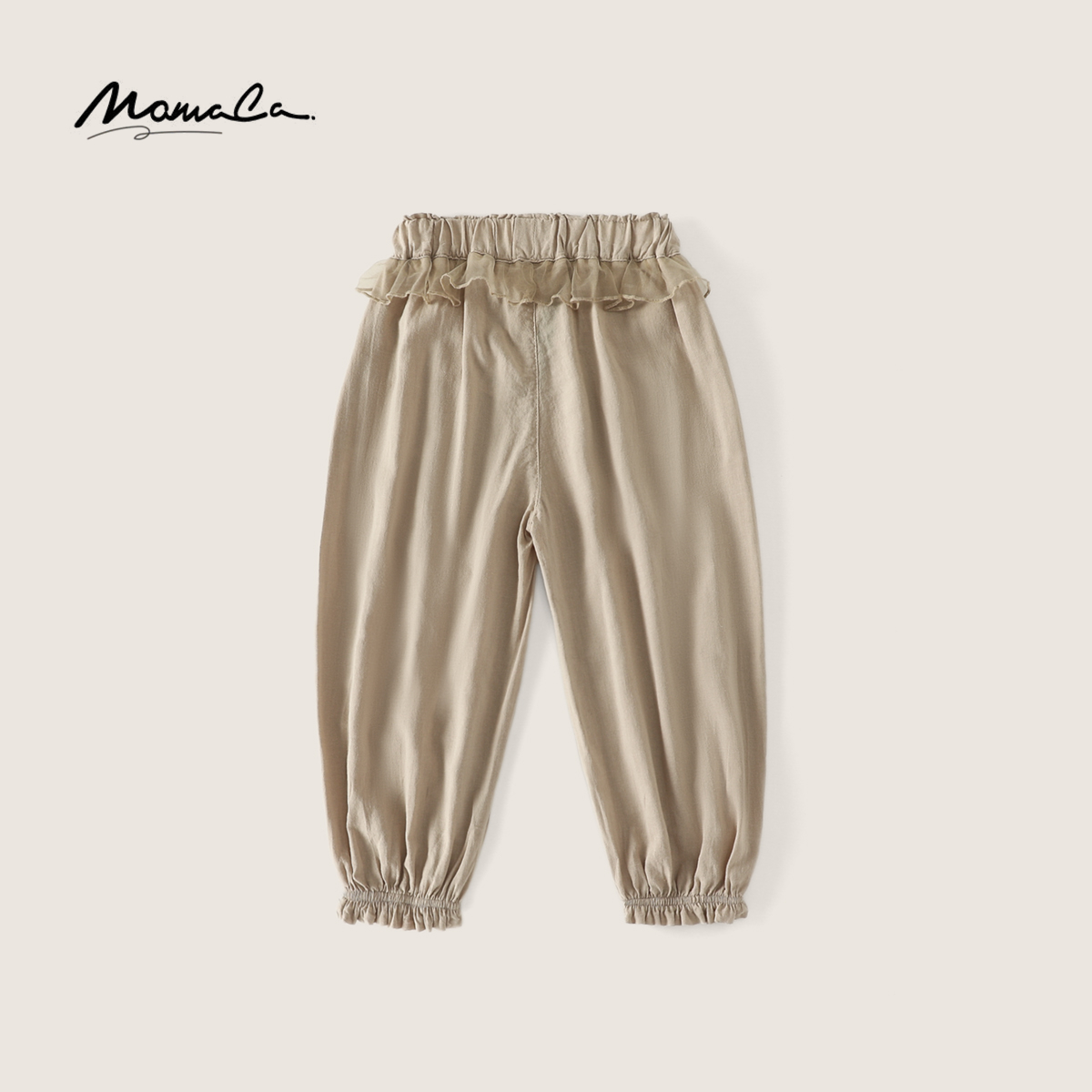 MOMOCO女童夏季小花边布长裤77620364001儿童儿童休闲裤时尚阔腿