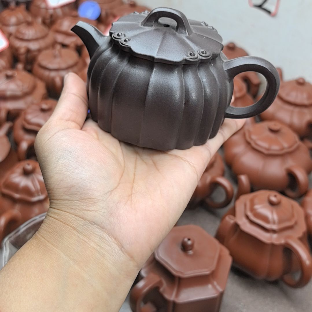 h***h茶壶紫砂紫泥筋纹言心160cc