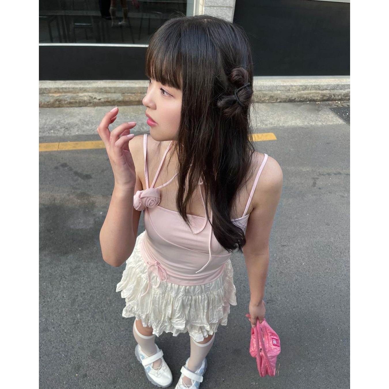 ins短款小众百搭纯欲风男女同款上衣