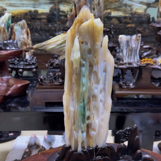 硅化玉摆件未镶嵌