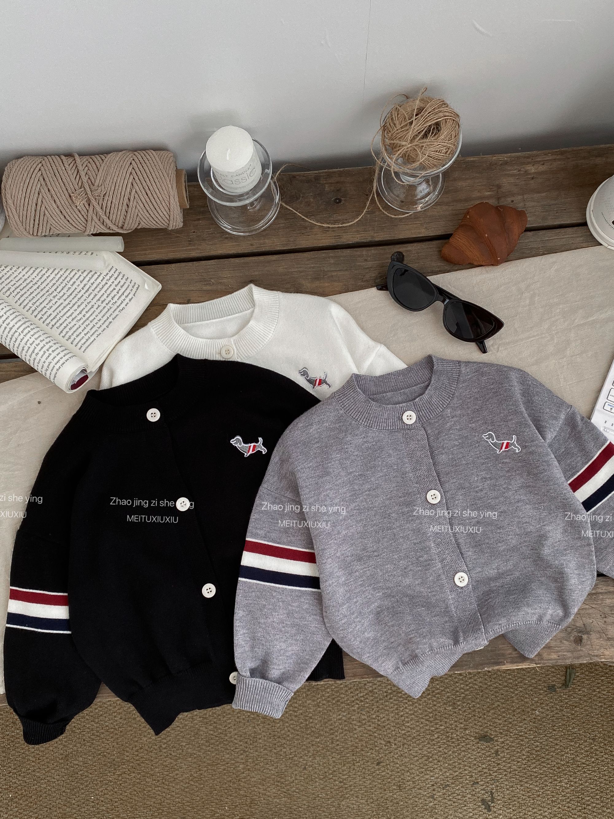 24075开胸毛衣小狗秋冬新款男女童毛衣宝宝打底保暖儿童打底毛衣