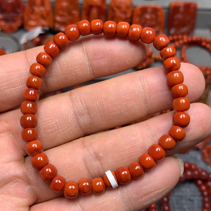 南红玛瑙手串未镶嵌6m m