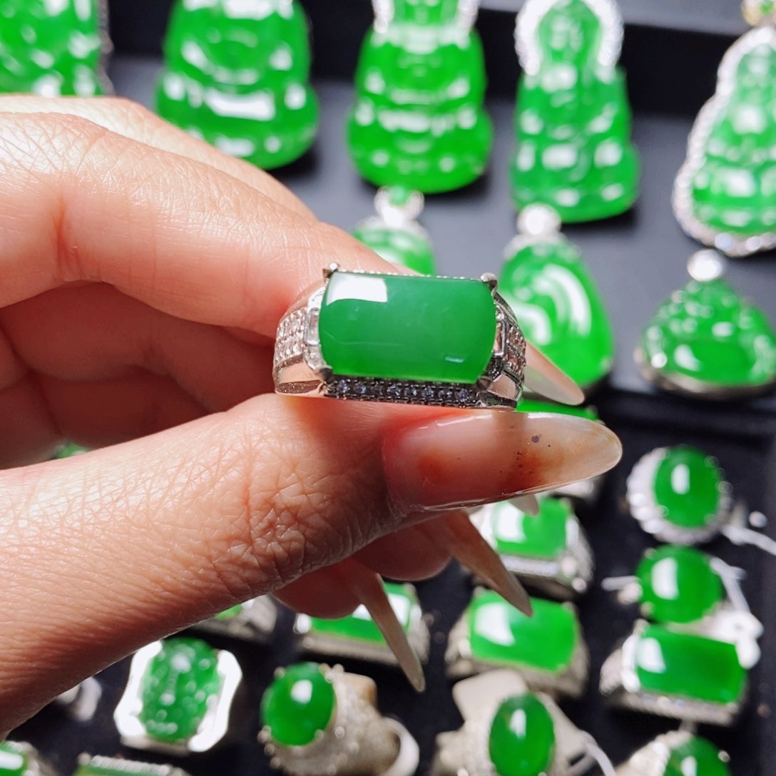 未镶嵌戒指翡翠天然翡翠正品