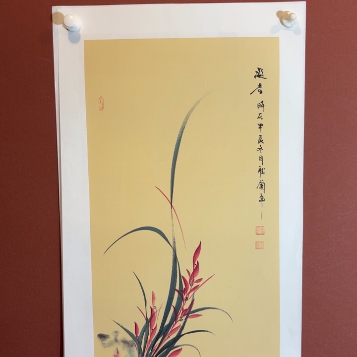 国画听兰老师花鸟