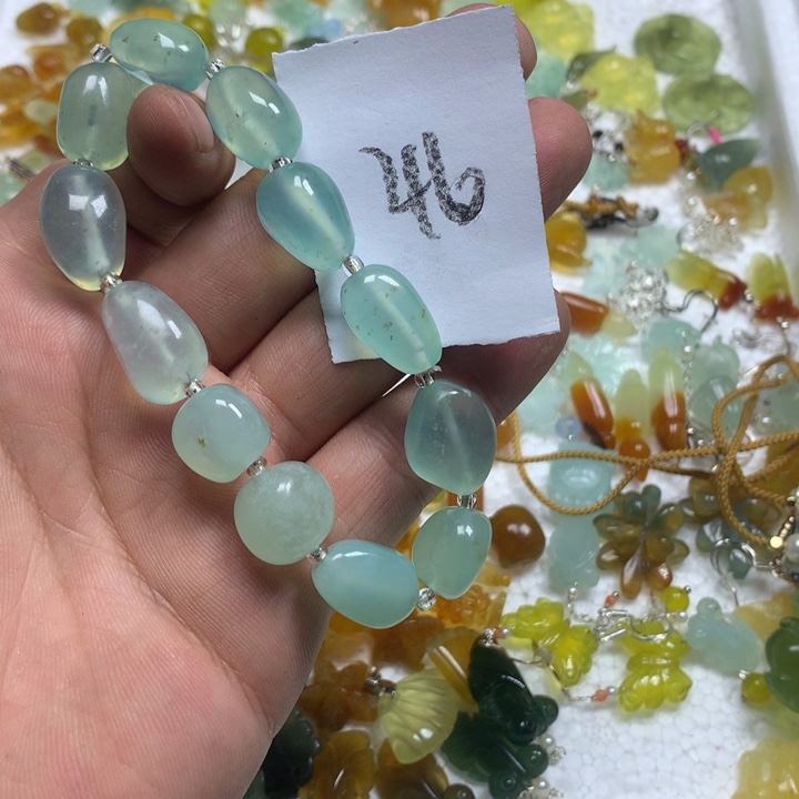 蛇纹石玉耳钉足银镀金镶嵌晶*