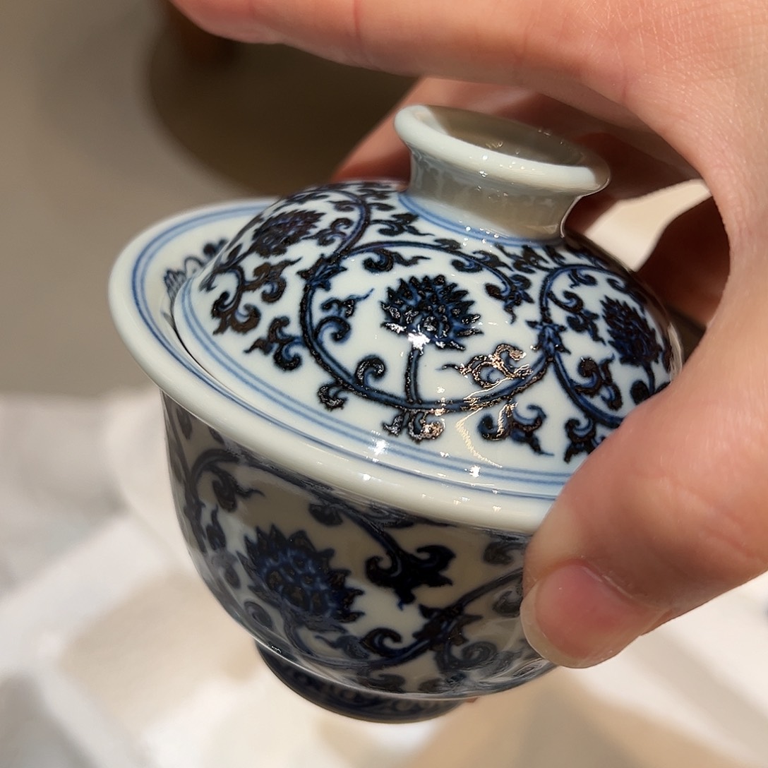 景土造物盖碗盖碗