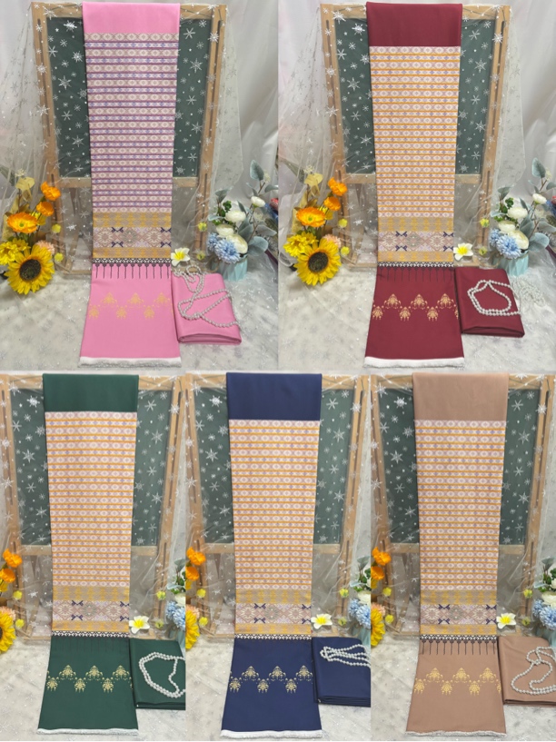 傣族新款套装印花布料 非成品 非刺绣 民族风格设计 面料柔软亲肤