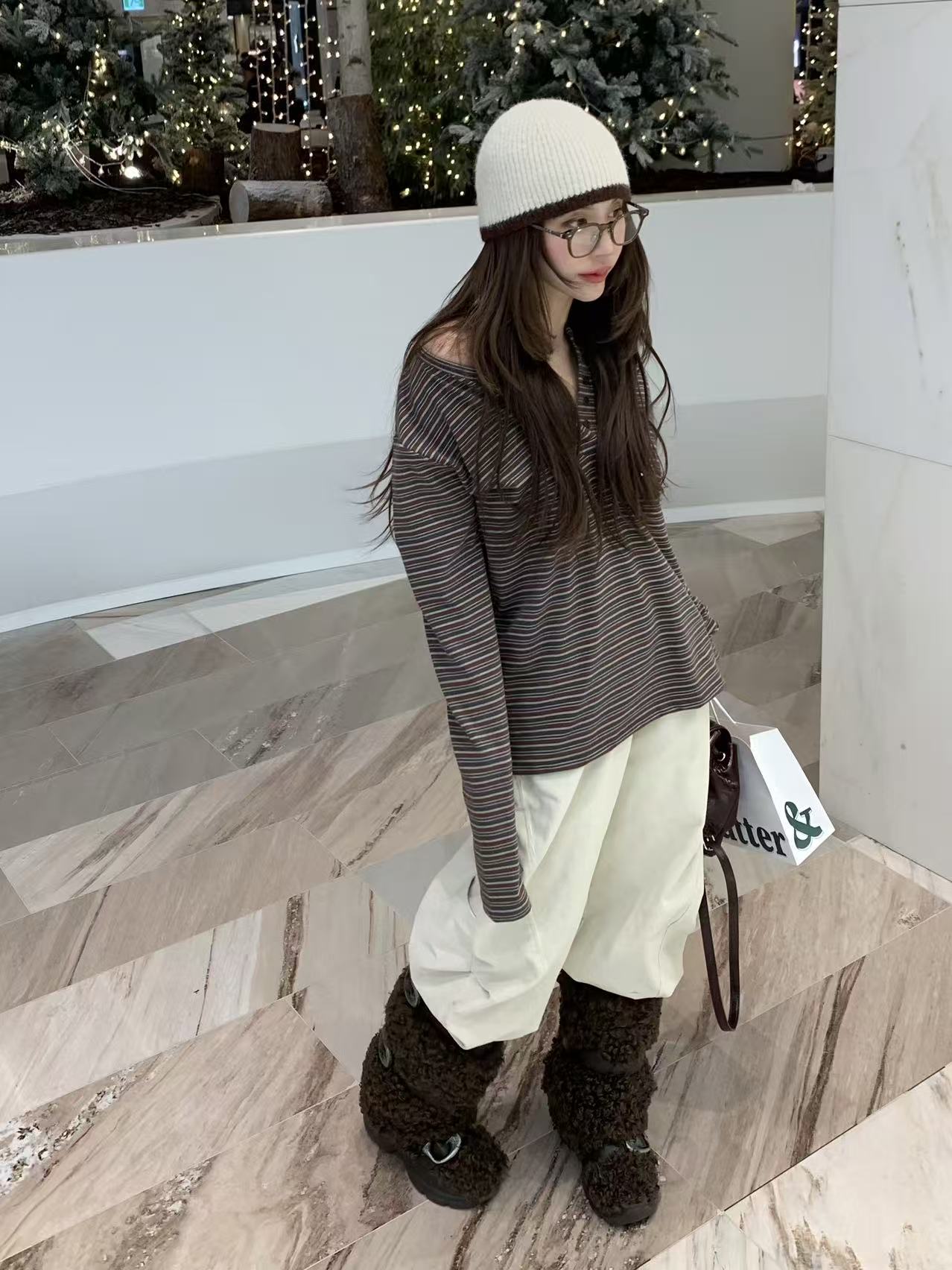 韩国东大门正品女装时尚条纹长袖T恤120828（NO退NO换）