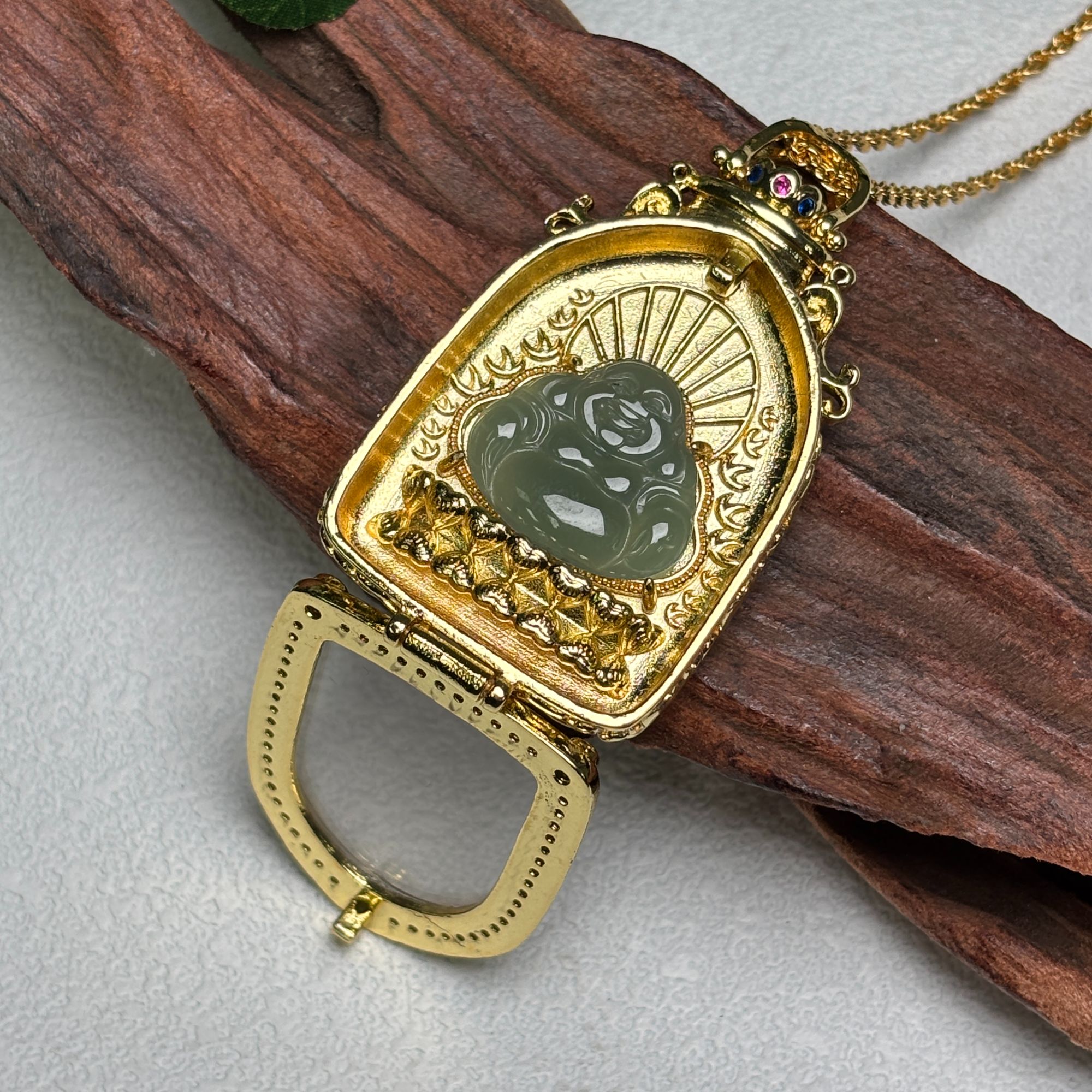 【卡尔专属】天然A货翡翠佛公合金001310