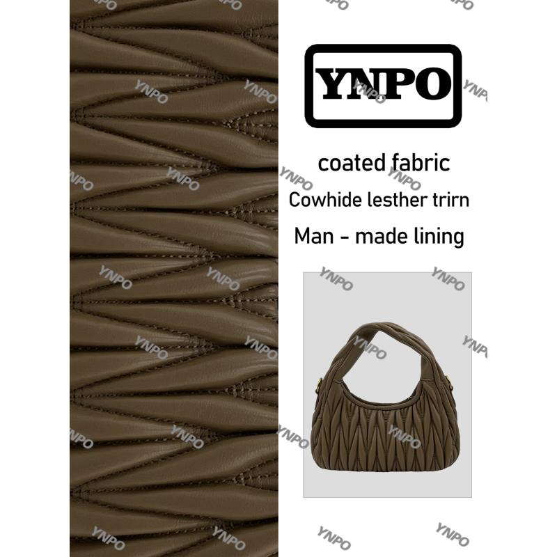 时尚潮流真皮女包褶皱小手提袋 10669 棕色