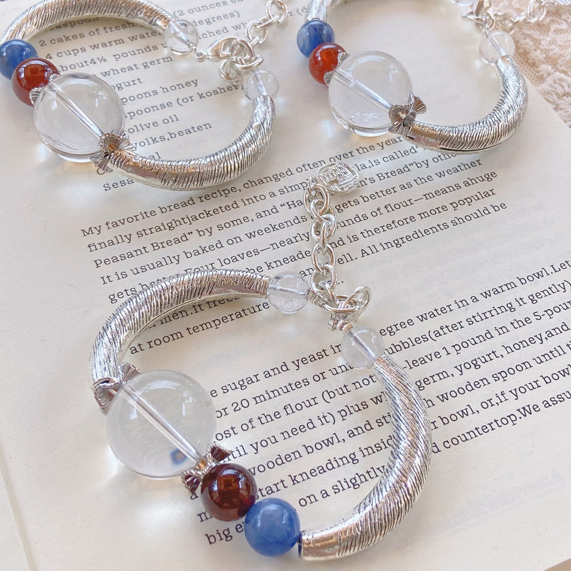 CA33【雾月】白水晶设计款手镯