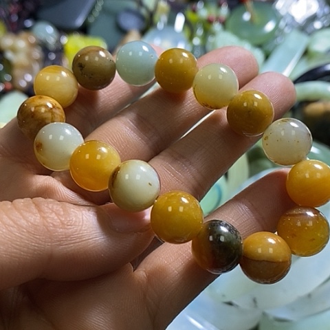 岫玉手链未镶嵌一个