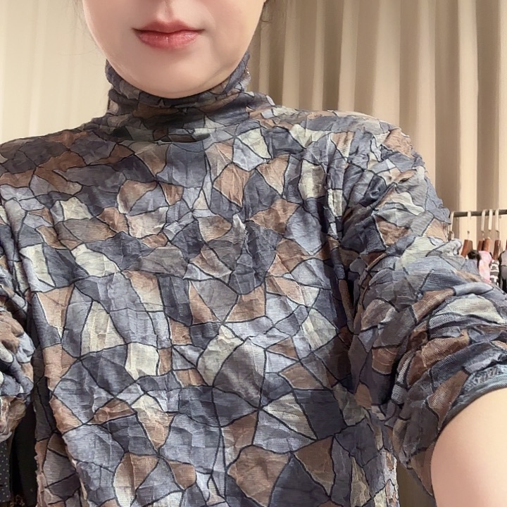 @***珍韩国高弹菠萝衫均码