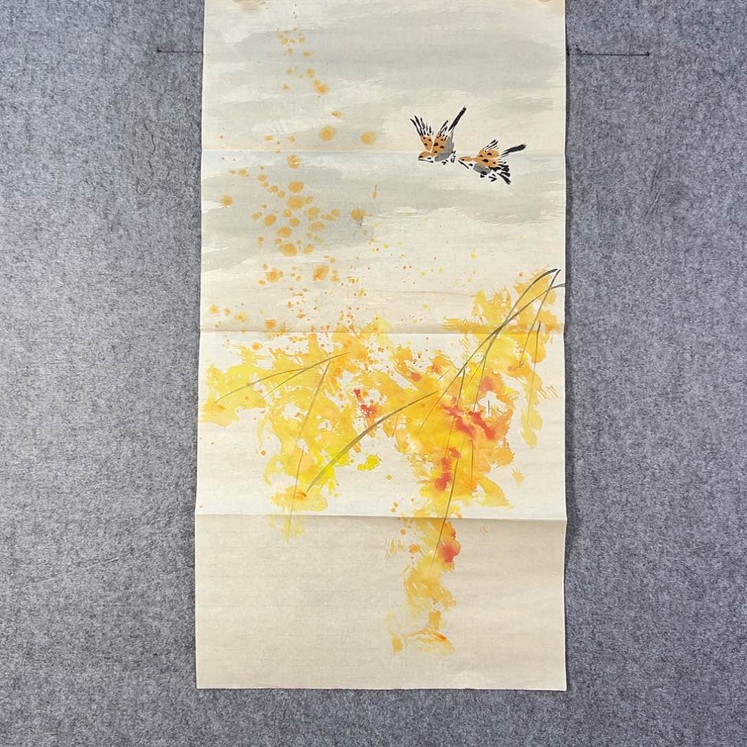 国画125 花鸟和花的颜色一样是我