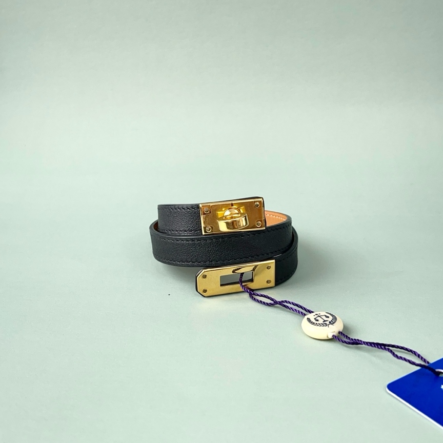 95新 Hermes/爱马仕 Kelly 双圈手环手绳/链长40.5cm/3401