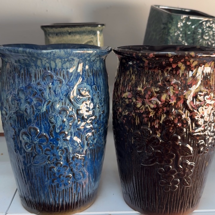 紫砂花盆口16高24，11111