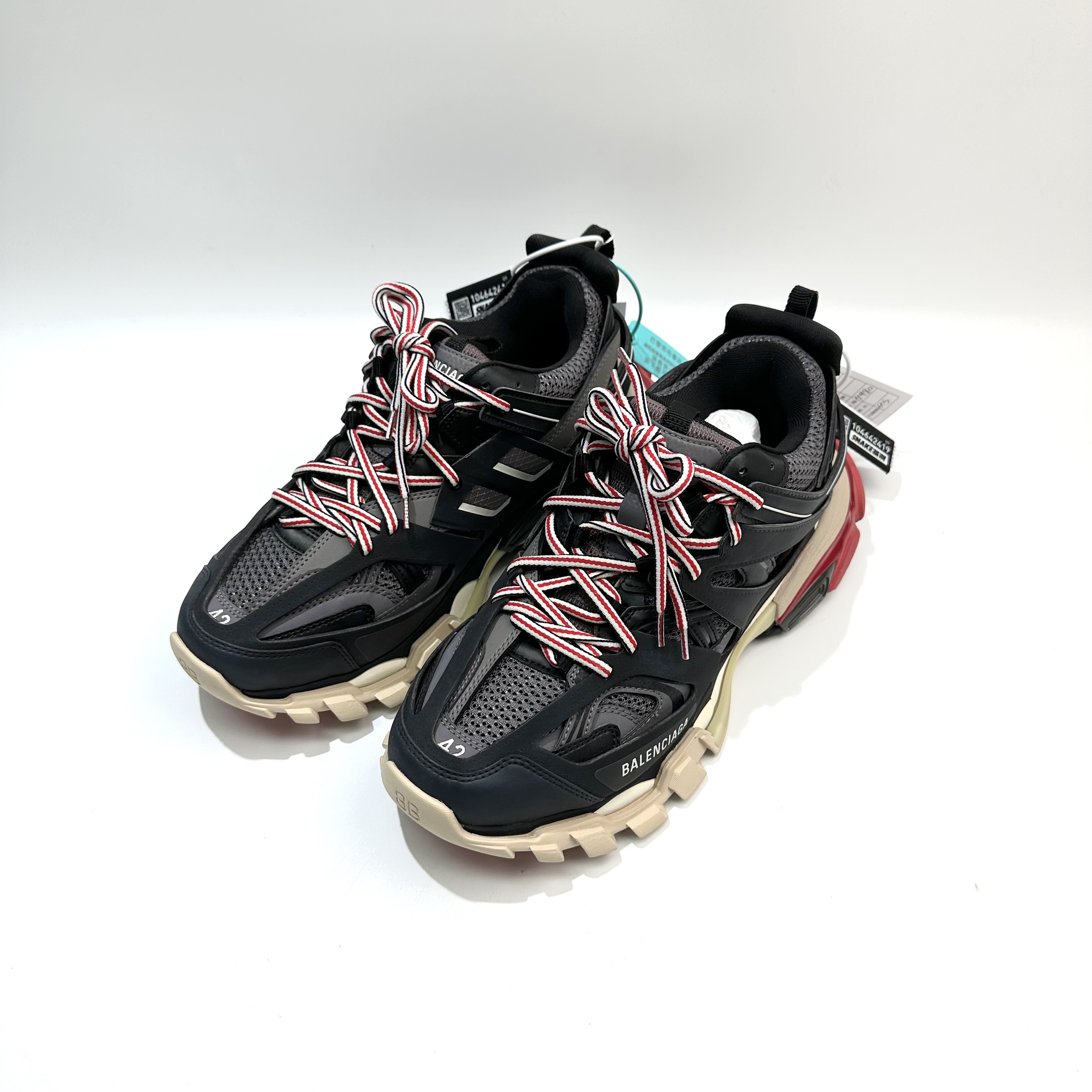 未使用 Balenciaga/巴黎世家 42码 水洗黑 track1.0 老爹鞋bl0416
