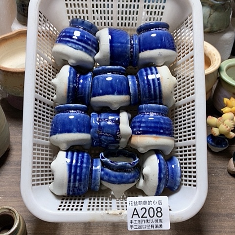 紫砂花盆208微瑕品口径3厘米左右的
