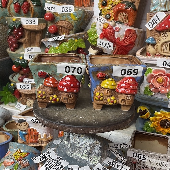 粗陶材质多肉花盆