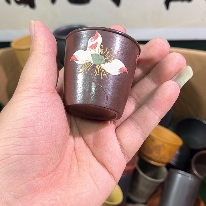 茶杯紫砂全手工紫砂主人杯 