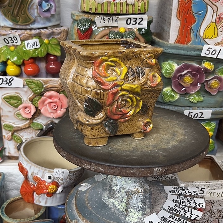 粗陶材质多肉花盆