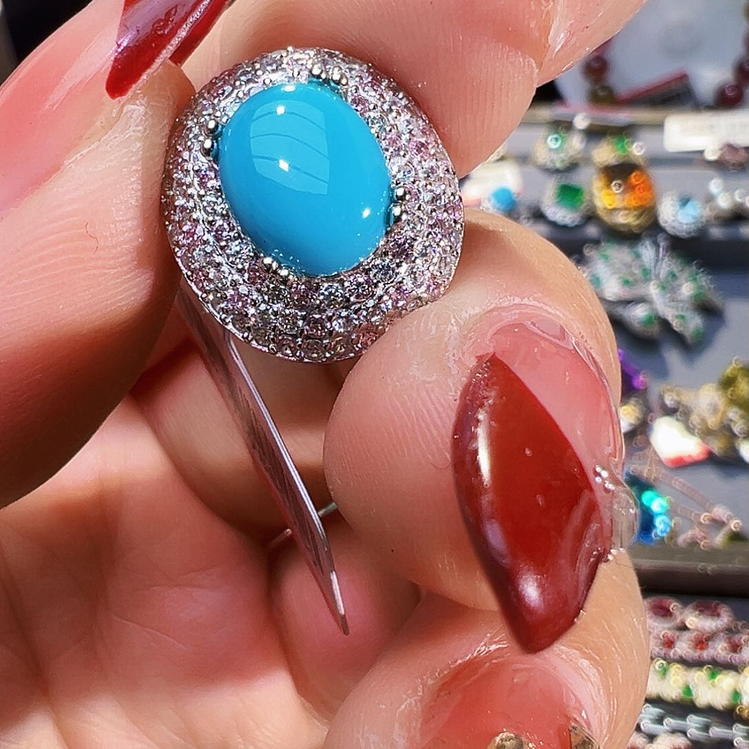 银S925镶嵌绿松石颈饰柒***7