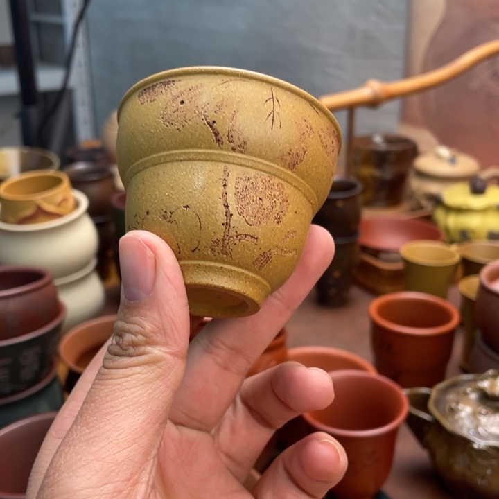 紫砂茶杯原矿紫砂主人杯