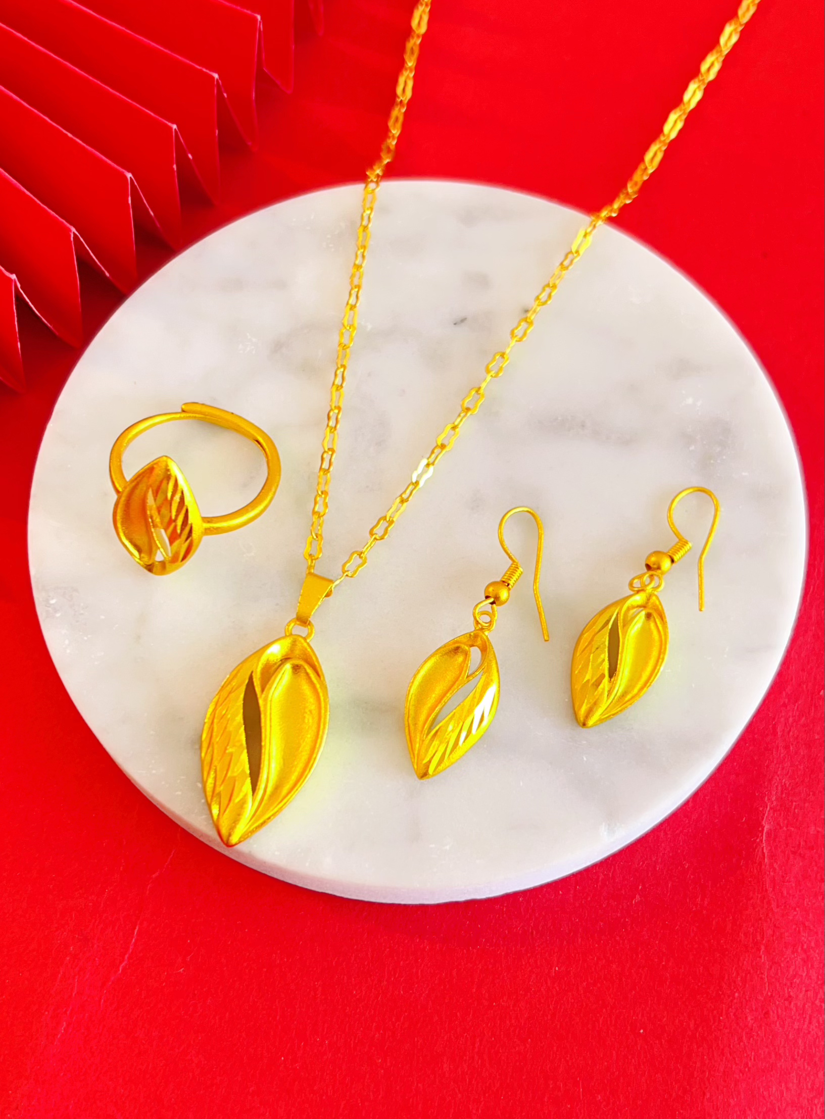 铜合金项链 Nipal 610 项链 耳环 戒指 三件套