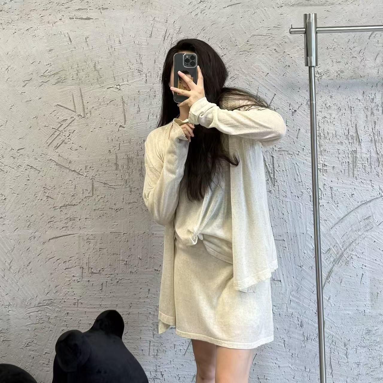 《小韩韩推荐》两色针织三件套大码女装夏季微胖显瘦穿搭宽松舒适