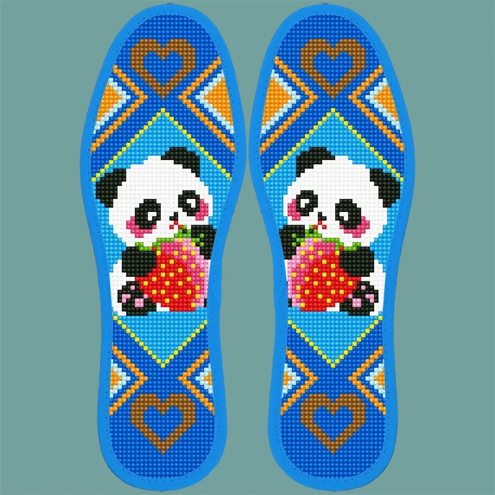 2026新款十字绣鞋垫纯手工刺绣半成品不掉色鞋垫带针带线吸汗透气