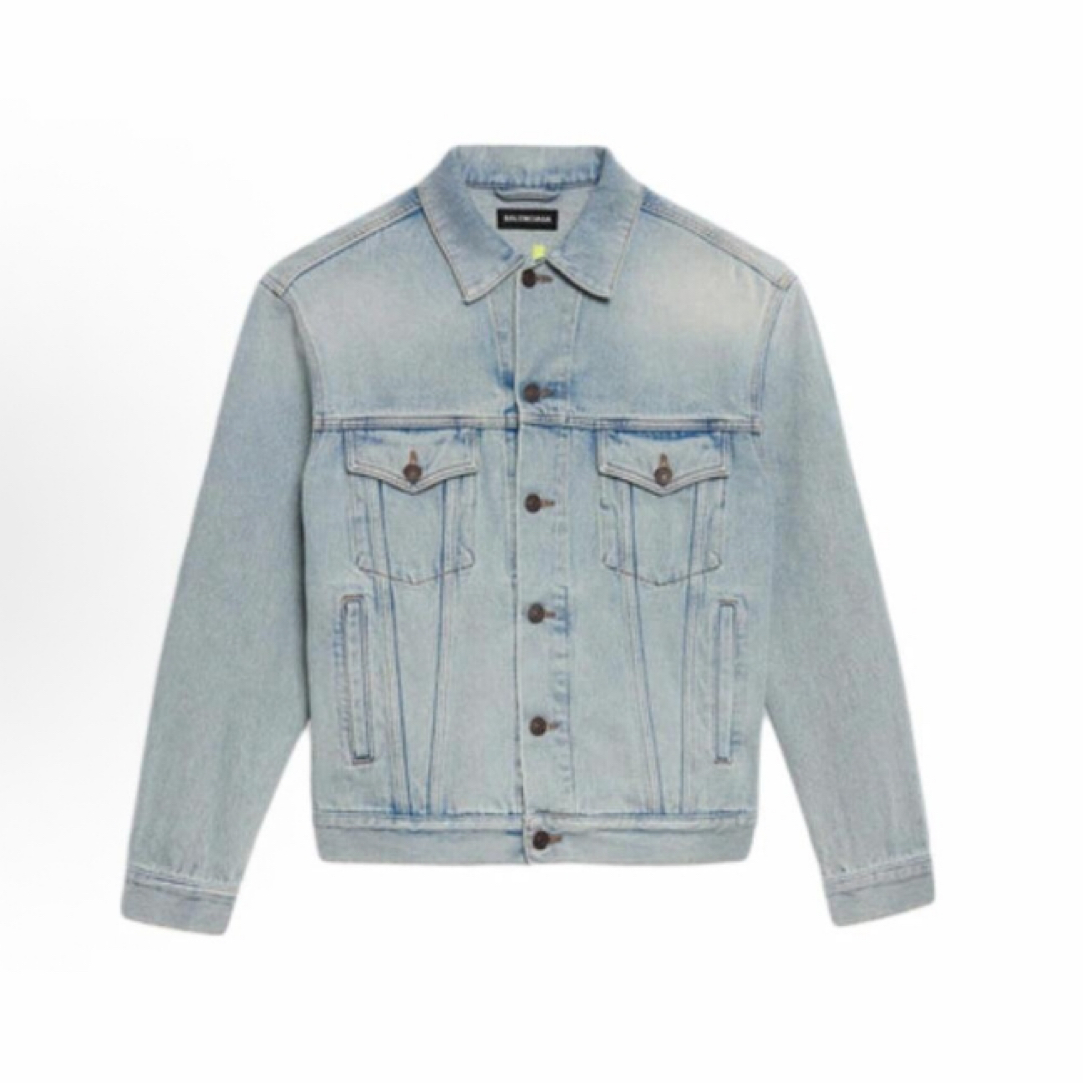 未使用 Balenciaga/巴黎世家 翻领排扣牛仔外套/尺码32