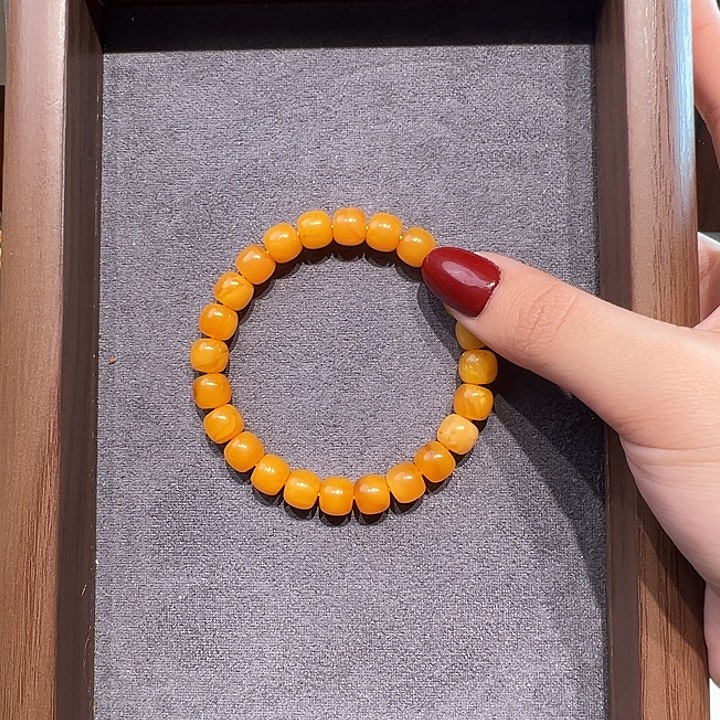 蜜蜡未镶嵌手串8.9mm蜜蜡手串