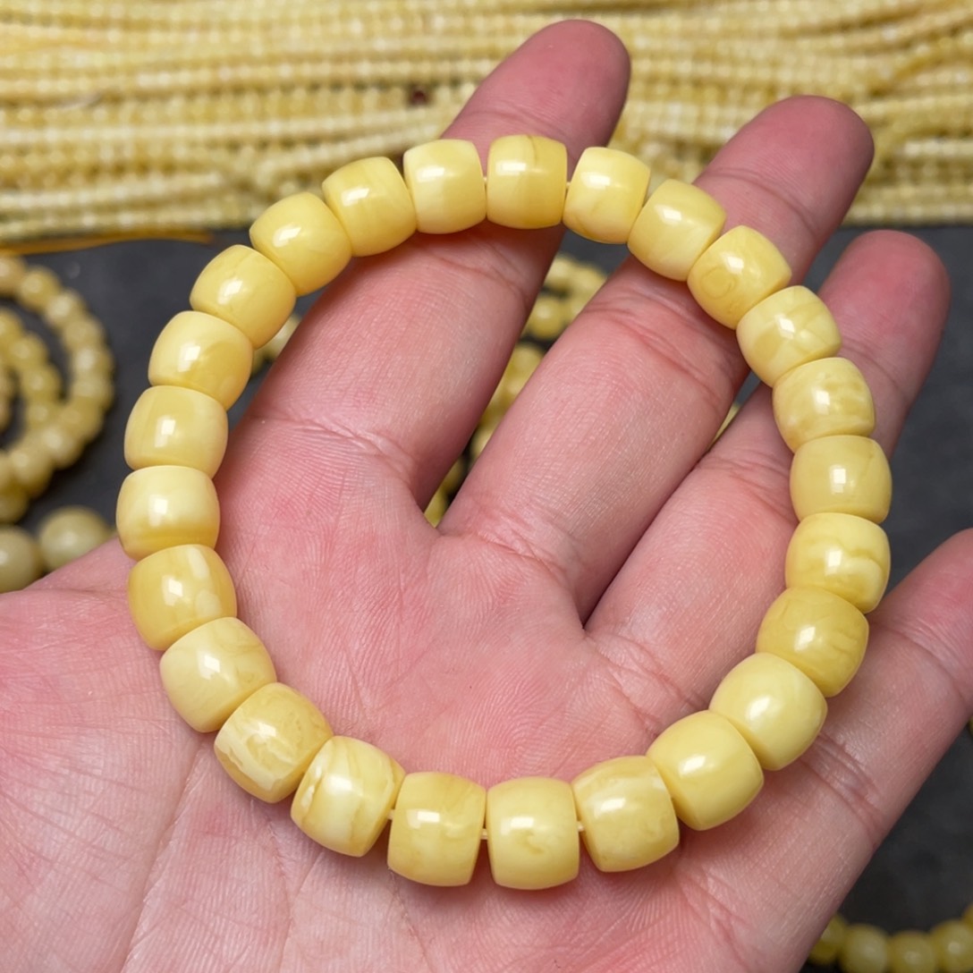 蜜蜡裸石未镶嵌蜜蜡手串10mm