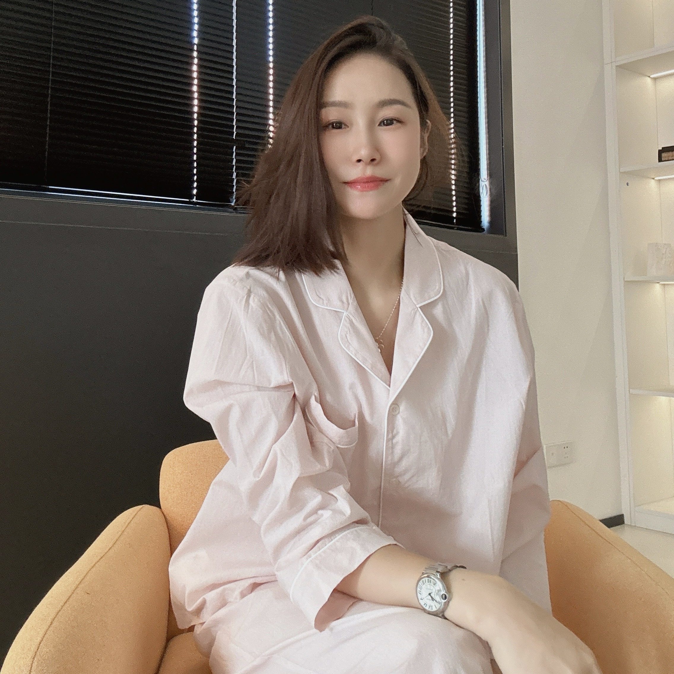【丽姐女装】宅家粉月光｜素雅气质简约舒适亲肤全棉居家套装W81111