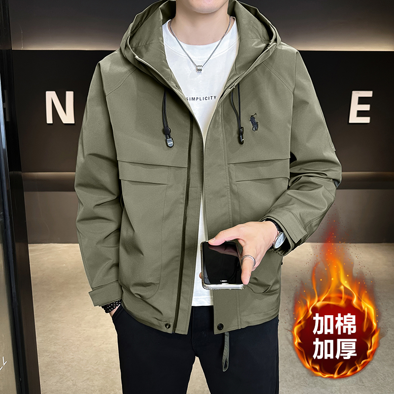 WAG“结构美学”秋冬刺绣战马二棉加厚冲锋衣休闲时尚外套-9052