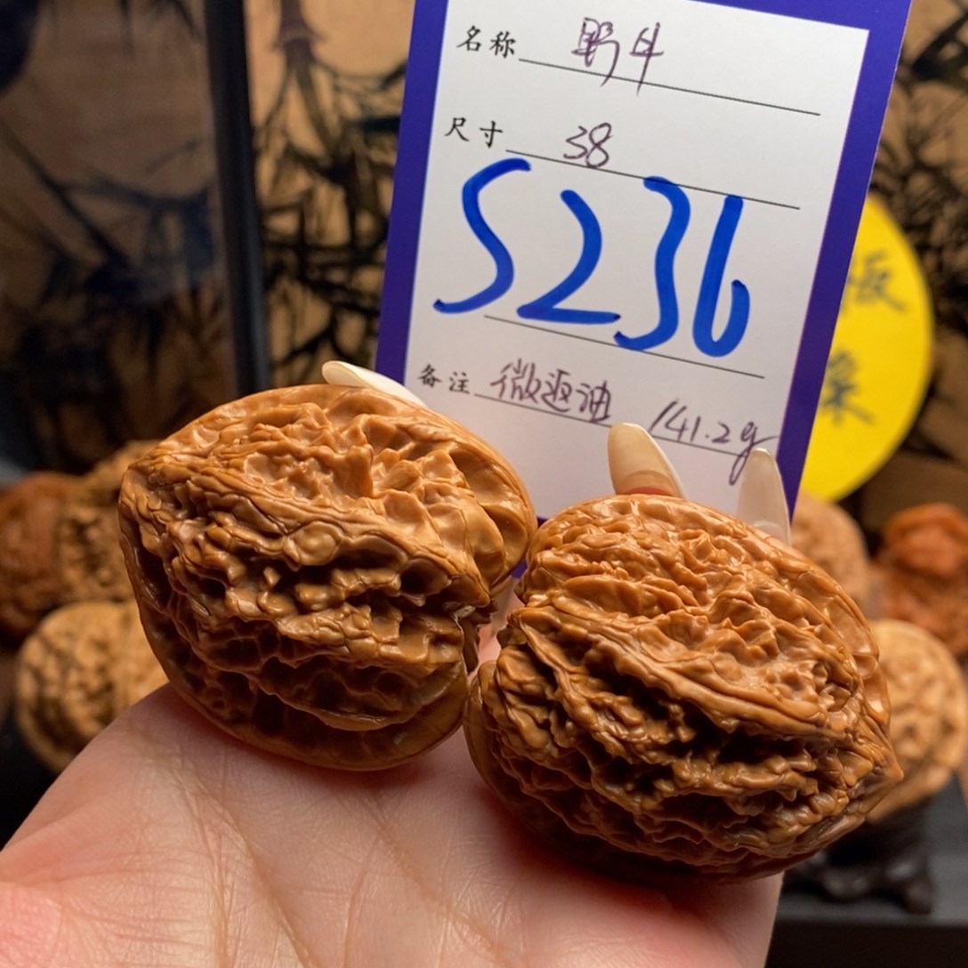 文玩核桃把件野牛38